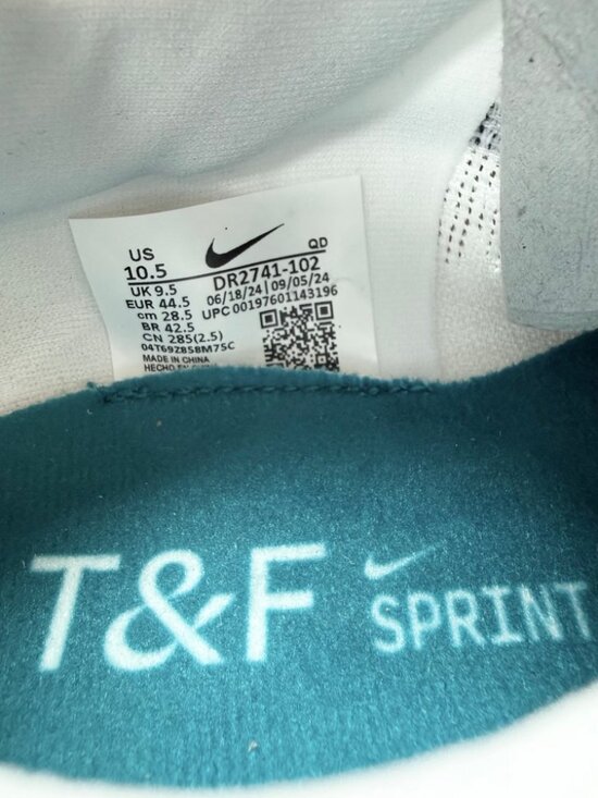NWOT Nike Zoom Ja Fly 4 White Bright Spruce Track Spikes Men’s Size 10.5 main image 5